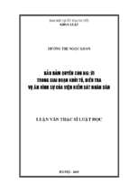 Bảo đảm quyền con người trong giai đoạn khởi tố, điều tra vụ án hình sự của viện kiểm sát nhân dân