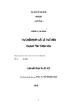 Thực hiện pháp luật về thuế trên địa bàn tỉnh thanh hóa 