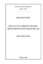 Pháp luật về các hình thức khai thác thương mại đối với sáng chế tại việt nam luận án ts. luật 62 38 50 01002