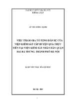 Việc tham gia tố tụng dân sự của viện kiểm sát cấp huyện qua thực tiễn tại viện kiểm sát nhân dân quận hai bà trưng, thành phố hà nội  03