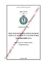 Phân tích thành phần stipuleanosid r2 trong các bộ phận của cây sâm vũ diệp