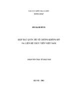 Hợp tác quốc tế về chống khủng bố và liên hệ thực tiễn việt nam luận văn ths. luật