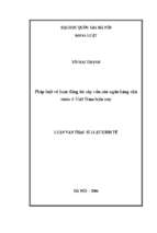 Pháp luật về hoạt động tái cấp vốn của ngân hàng nhà nước ở việt nam hiện nay