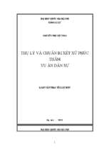 Thụ lý và chuẩn bị xét xử phúc thẩm vụ án dân sự