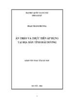 án treo và thực tiễn áp dụng tại địa bàn tỉnh hải dương luận văn ths. luật 60 38 01 04