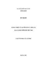 Sự phát triển của quyền dân sự, chính trị qua các bản hiến pháp việt nam luận văn ths. luật