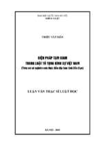 Biện pháp tạm giam trong luật tố tụng hình sự việt nam (trên cơ sở nghiên cứu thực tiễn địa bàn tỉnh bắc kạn)