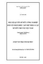 Bảo hộ quyền sở hữu công nghiệp đối với nhãn hiệu tập thể theo luật sở hữu trí tuệ việt nam