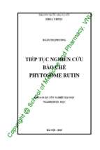 Tiếp tục nghiên cứu bào chế phytosome rutin