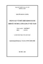 Pháp luật về điều kiện kinh doanh khí dầu mỏ hóa lỏng (lpg) ở việt nam