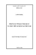 Pháp luật về đại lý hải quan và thực tiễn áp dụng tại việt nam  07