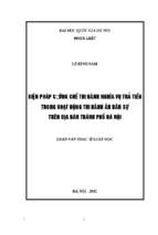 Biện pháp cưỡng chế thi hành nghĩa vụ trả tiền trong hoạt động thi hành án dân sự trên địa bàn thành phố hà nội