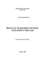 Pháp luật về hợp đồng tín dụng ngân hàng ở việt nam