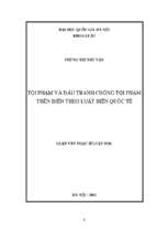 Tội phạm và đấu tranh chống tội phạm trên biển theo luật biển quốc tế