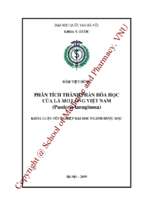 Phân tích thành phần hóa học của lá mơ lông việt nam (paederia lanuginosa)