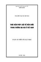 Thực hiện pháp luật về viên chức trong trường đại học ở việt nam  luận án ts. luật 60 38 01
