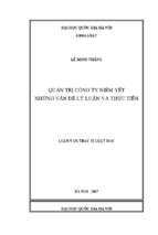 Quản trị công ty niêm yết những vấn đề lý luận và thực tiễn 