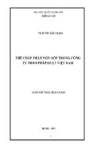 Thế chấp phần vốn góp trong công ty theo pháp luật việt nam chuyên ngành luật dân sự và tố tụng dân sự 60 38 01 03