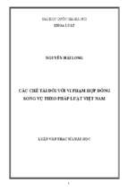 Các chế tài đối với vi phạm hợp đồng song vụ theo pháp luật việt nam