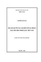 Bảo hộ quyền tác giả đối với tác phẩm báo chí theo pháp luật việt nam