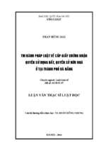 Thi hành pháp luật về cấp giấy chứng nhận quyền sử dụng đất, quyền sở hữu nhà ở tại thành phố đà nẵng  07