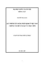 Quy trình xây dựng pháp lệnh ở việt nam   những vấn đề lý luận và thực tiễn 