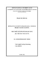 Developing students’ speaking skill through project  based learning. m.a. thesis linguistics 60 14 01 11