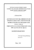 An investigation into oral errors in english speaking classes of 10th   form non   english majors at phan boi chau specializing high school, nghe an