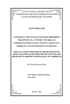 An investigation into english major freshmen's perceptions on, attitudes towards and perferences for teacher's written corrective feedback at hanoi university of industry