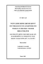 Wenn liebe keine grenze kenntein vergleich von ausgewählten werken in der ddr  und der brd literatur