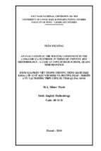 An evaluation of the writing component in the english 12 textbook in terms of content and methodology a case at uong bi school, quang ninh province