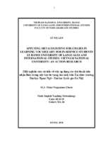 Applying metacognitive strategies in learning vocabulary for in service students at hanoi university of language and international studies, vietnam national university   an action research