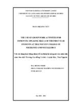 The use of group work activities for improving speaking skills of the first year students at thai nguyen college of mechanics and metallurgy