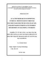 An action research on improving students’ pronunciation through focused tasks for the second year non english major students at economics department of hai phong university                           