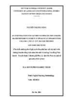 An investigation into factors causing the non english major freshmen’s anxiety in speaking at broadcasting college i, phu ly city, ha nam province and some solutions