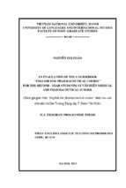 An evaluation of the coursebook english for pharmaceutical course for the second   year students at văn hiến medical and pharmaceutical school.