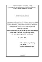 Attitudes of teachers and first year non english major students at hanoi university of industry towards the use of visual aids in english speaking lessons 