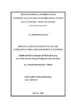 Applying games in reviewing vocabulary after units in tieng anh 8 (experimental book)   m.a. thesis. thesis linguistics 814023101