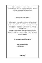 Chuyển tác và sự thể hiện của nó trong truyện ngắn the nightingale and the rose của oscar wilde dưới góc độ ngữ pháp