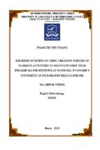 The effectiveness of using creative writing in warm up activities to motivate first year english major students at national economics university in integrated skills lessons