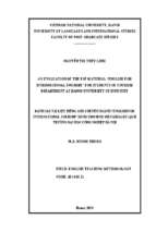 An evaluation of the esp material english for international tourism for students of tourism department at hanoi university of industry