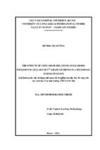 The effects of using sense relations in learning english vocabulary of 9th grade students in a secondary school in hanoi