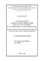 An investigation into common paragraph cohesion errors in english language writings by 11th grade students at tùng thiện high school 