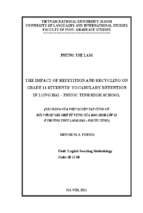 The impact of repetition and recycling on grade 11 students' vocabulary retention at long hai phuoc tinh high school