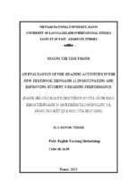 An evaluation of pre reading activities in the new textbook tienganh 11 in motivating and improving students’ reading performance 002