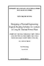 Designing a thermal engineering english reading syllabus for workers in uong bi thermal power plant