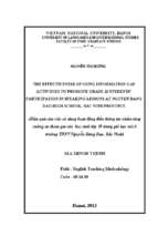 The effectiveness of using information gap activities to promote grade 10 students’ participation in speaking lessons at nguyen dang dao high school, bac ninh province 