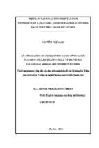 An application of an discourse based approach in teaching english reading skill at thanh hoa vocational school of commerce tourism