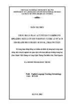 Using role play activities to improve speaking skills in esp for post clerk at pt&it highland secondary school, thai nguyen 