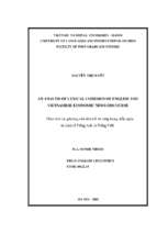 An analysis of lexical cohesion of english and vietnamese economic news discourse